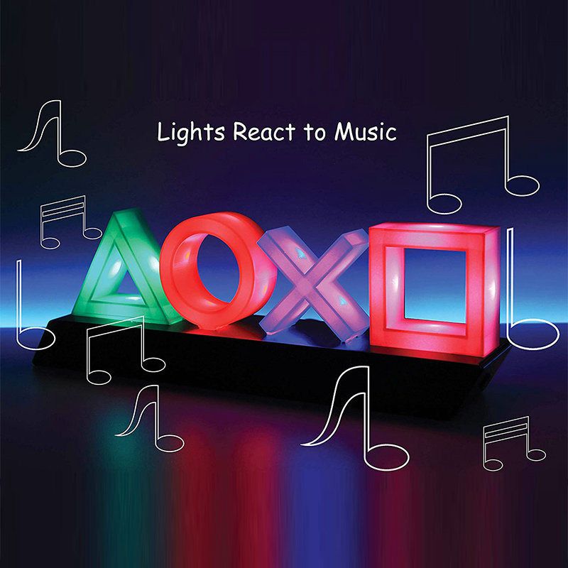 Playstation Icons Light with 3 Light Modes - Music Reactive Game Room Lighting Video Game Light Accessories
